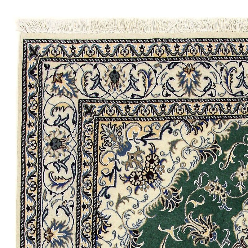 Tapis persan - Nain - 237 x 168 cm - vert foncé