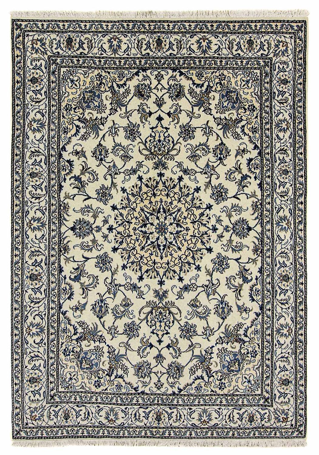 Tapis persan - Nain - 238 x 168 cm - beige