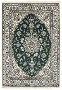 Tapis persan - Nain - 245 x 170 cm - vert foncé