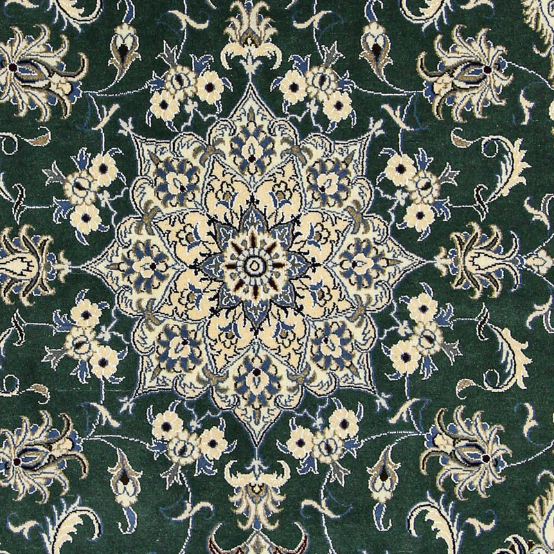 Tapis persan - Nain - 245 x 170 cm - vert foncé