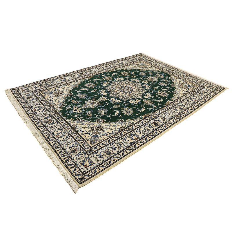 Tapis persan - Nain - 245 x 170 cm - vert foncé