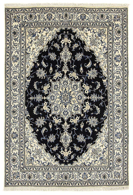 Tapis persan - Nain - 240 x 166 cm - bleu foncé