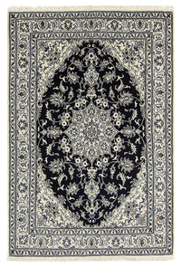Tapis persan - Nain - 246 x 164 cm - bleu foncé