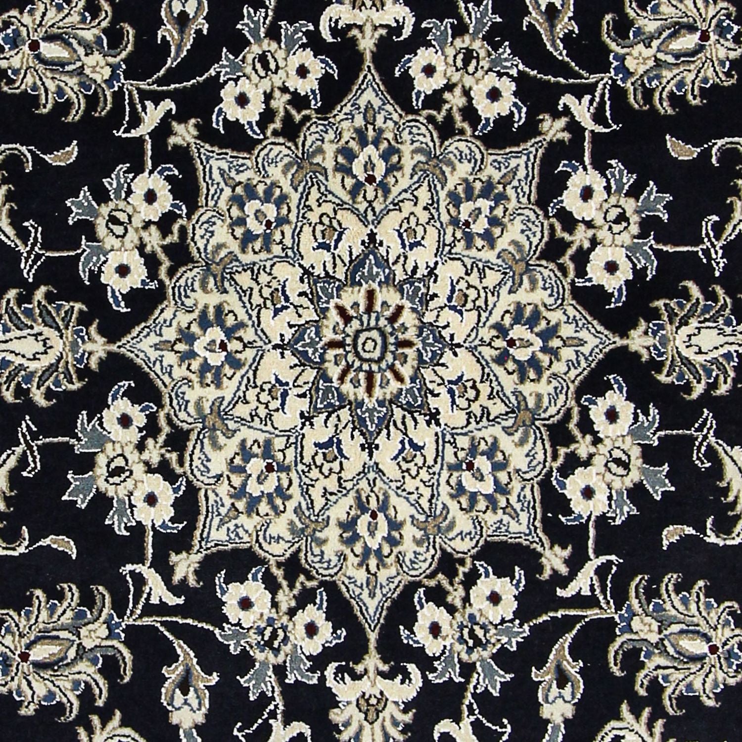 Tapis persan - Nain - 246 x 164 cm - bleu foncé