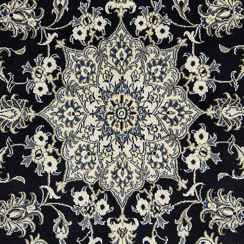 Tapis persan - Nain - 246 x 164 cm - bleu foncé