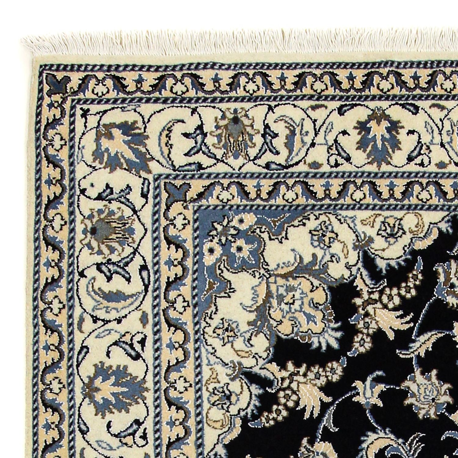 Tapis persan - Nain - 240 x 170 cm - bleu foncé