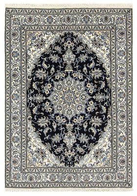 Tapis persan - Nain - 235 x 168 cm - bleu foncé