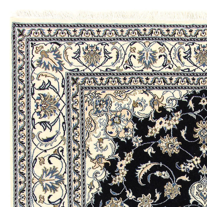 Tapis persan - Nain - 300 x 200 cm - bleu foncé