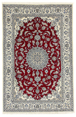 Tapis persan - Nain - 295 x 193 cm - rouge foncé