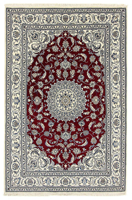 Tapis persan - Nain - 297 x 200 cm - rouge foncé