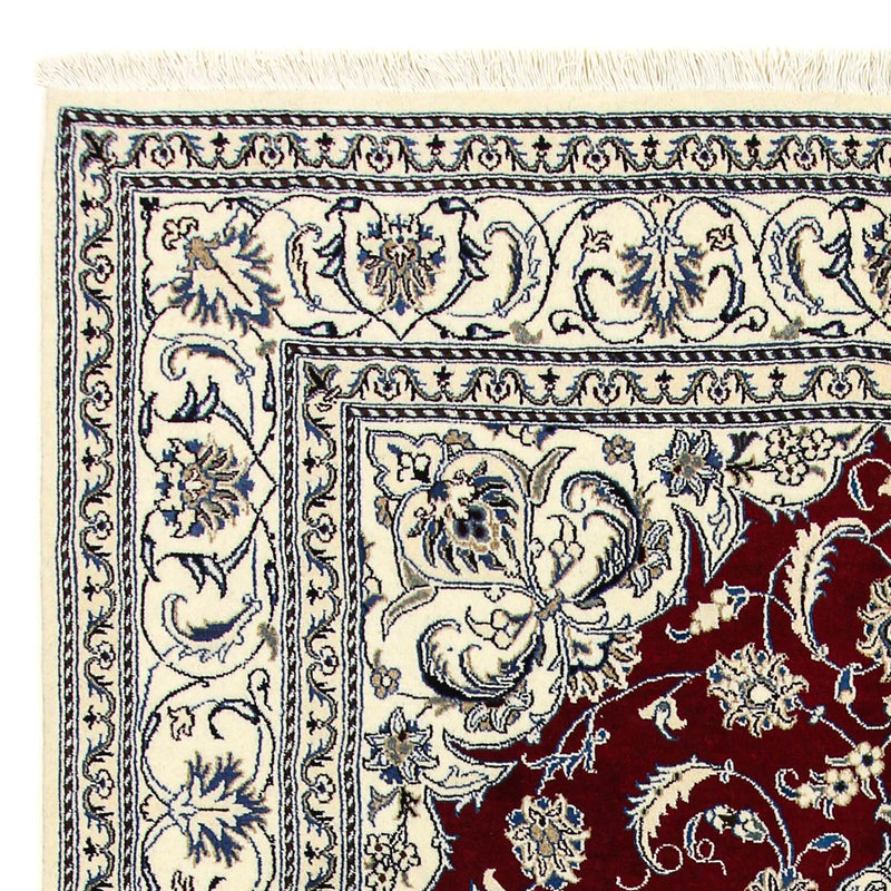 Tapis persan - Nain - 297 x 200 cm - rouge foncé