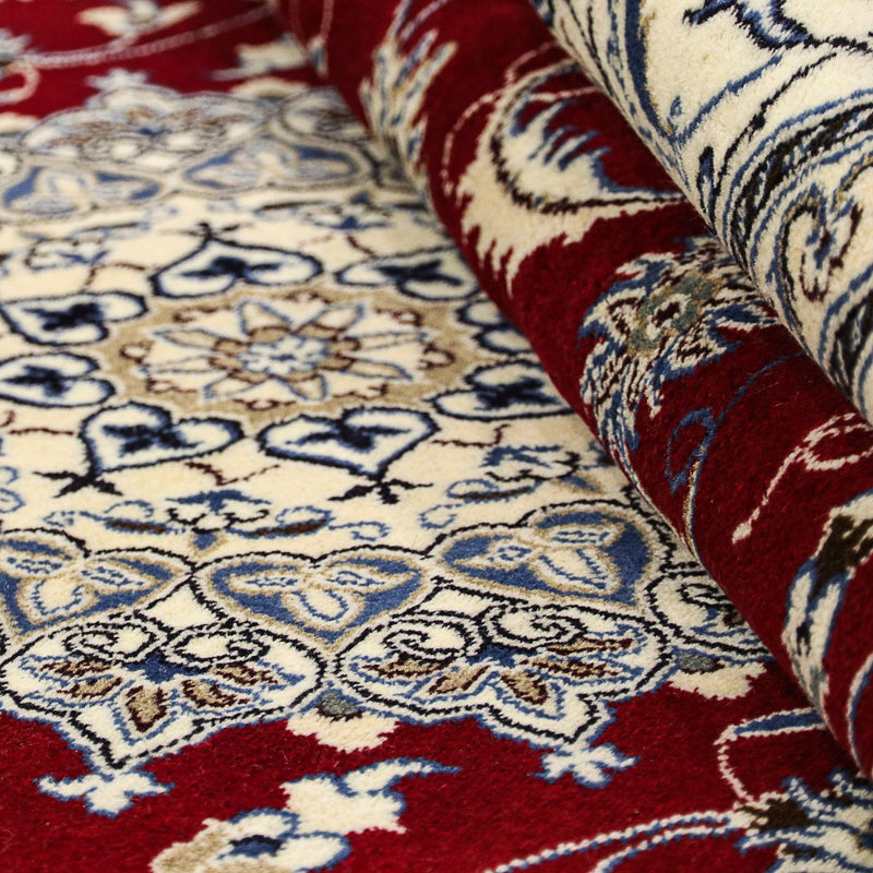 Tapis persan - Nain - 297 x 200 cm - rouge foncé
