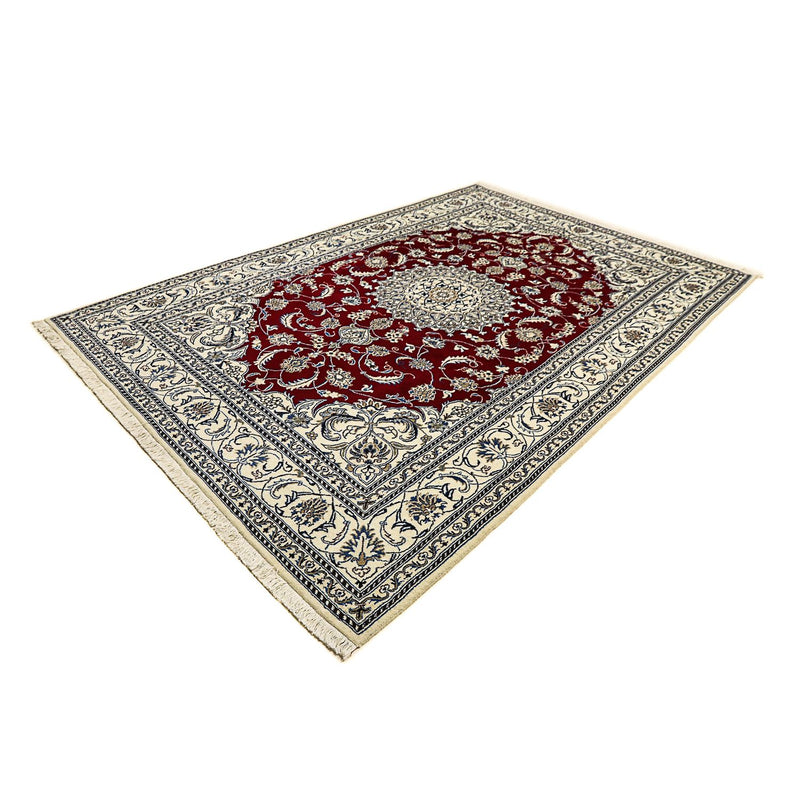 Tapis persan - Nain - 297 x 200 cm - rouge foncé
