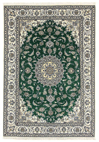 Tapis persan - Nain - 286 x 200 cm - vert foncé