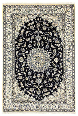Tapis persan - Nain - 292 x 196 cm - bleu foncé