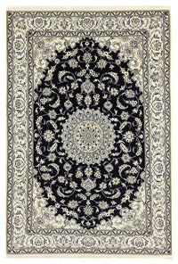 Tapis persan - Nain - 292 x 196 cm - bleu foncé
