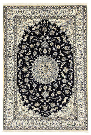 Tapis persan - Nain - 292 x 196 cm - bleu foncé