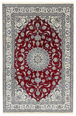 Tapis persan - Nain - 295 x 194 cm - rouge foncé