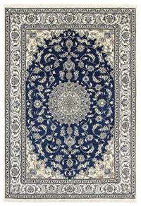 Tapis persan - Nain - 290 x 198 cm - bleu foncé