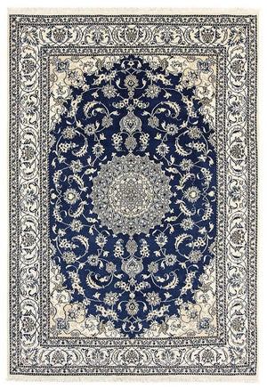 Tapis persan - Nain - 290 x 198 cm - bleu foncé