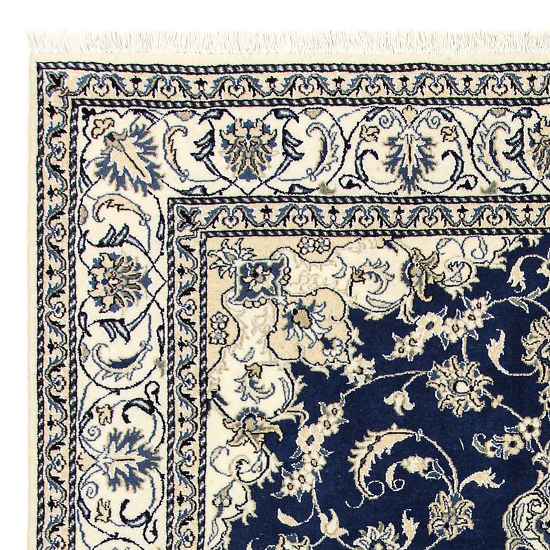 Tapis persan - Nain - 290 x 198 cm - bleu foncé