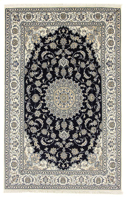Tapis persan - Nain - 305 x 193 cm - bleu foncé