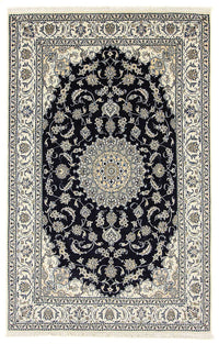 Tapis persan - Nain - 305 x 193 cm - bleu foncé