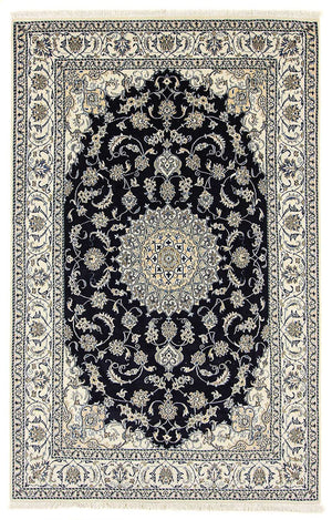 Tapis persan - Nain - 305 x 193 cm - bleu foncé