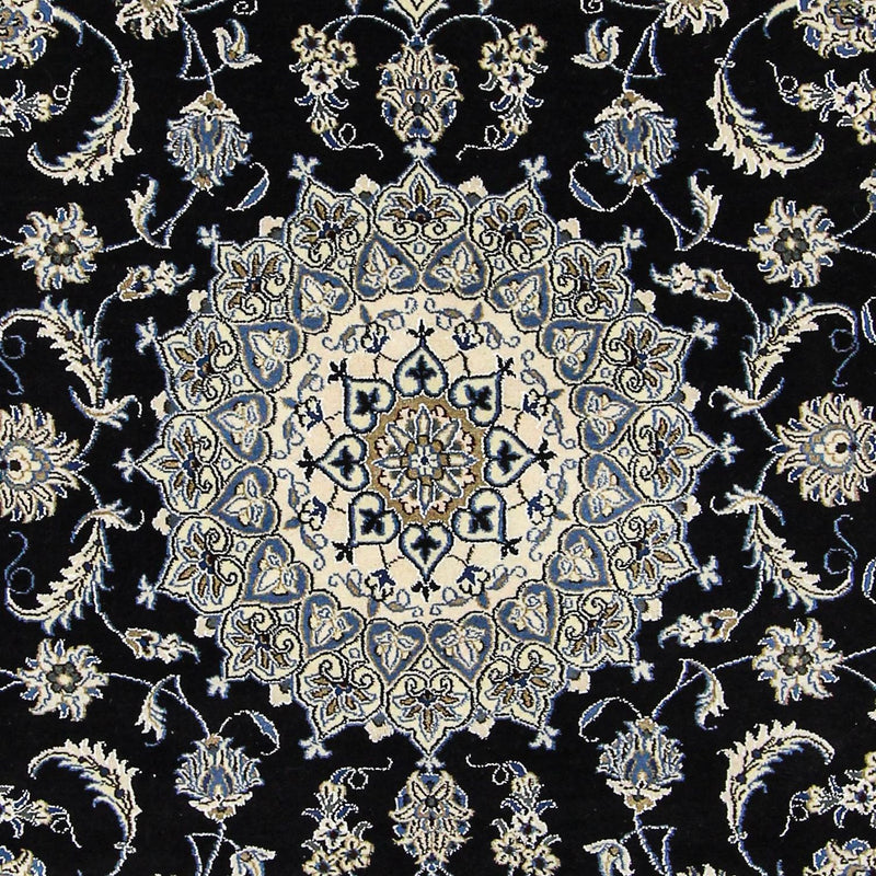 Tapis persan - Nain - 296 x 197 cm - bleu foncé