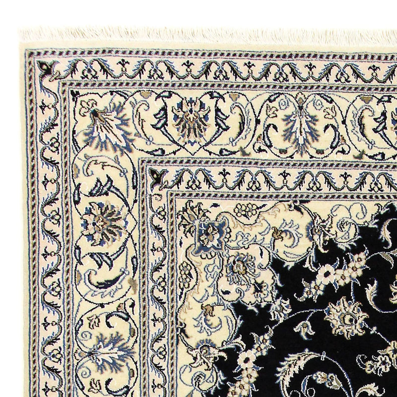 Tapis persan - Nain - 296 x 197 cm - bleu foncé