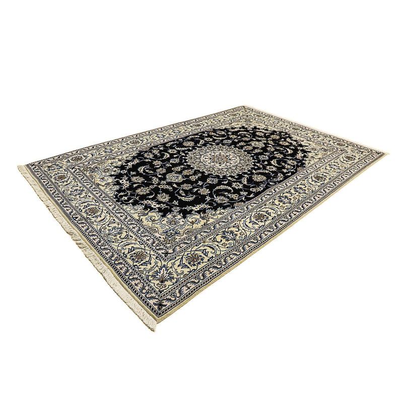 Tapis persan - Nain - 296 x 197 cm - bleu foncé