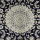 Tapis persan - Nain - 343 x 251 cm - bleu foncé