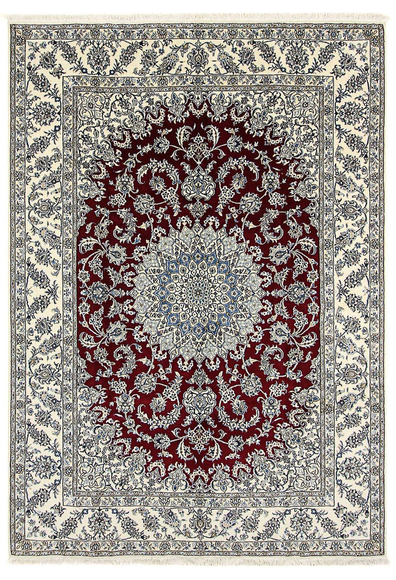 Tapis persan - Nain - 346 x 246 cm - rouge foncé