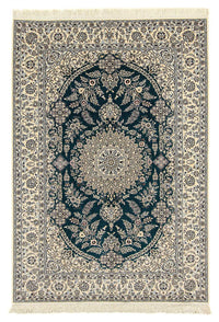 Tapis persan - Nain - Premium - 234 x 156 cm - bleu foncé