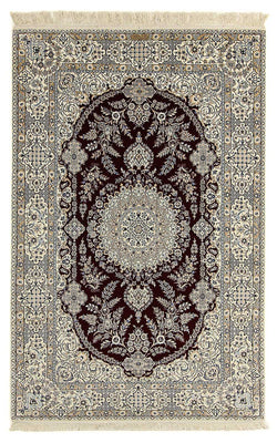 Tapis persan - Nain - Premium - 245 x 151 cm - bleu foncé