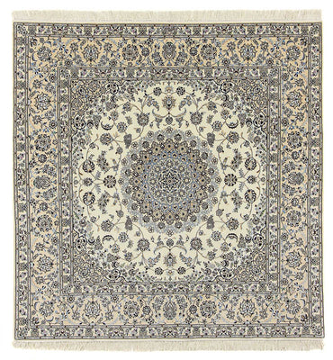 Tapis persan - Nain - Premium carré  - 205 x 205 cm - beige