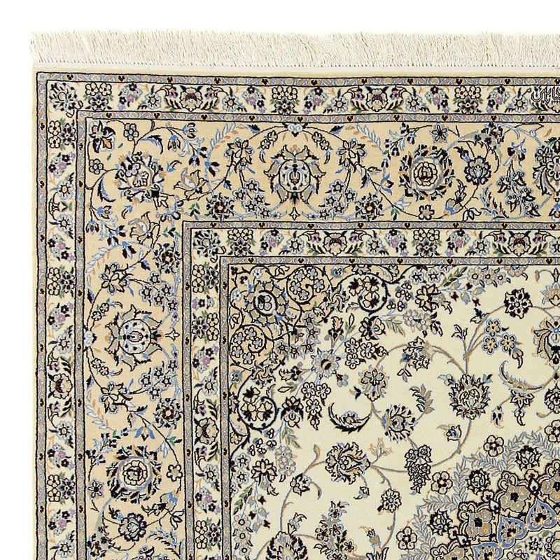 Tapis persan - Nain - Premium carré  - 205 x 205 cm - beige