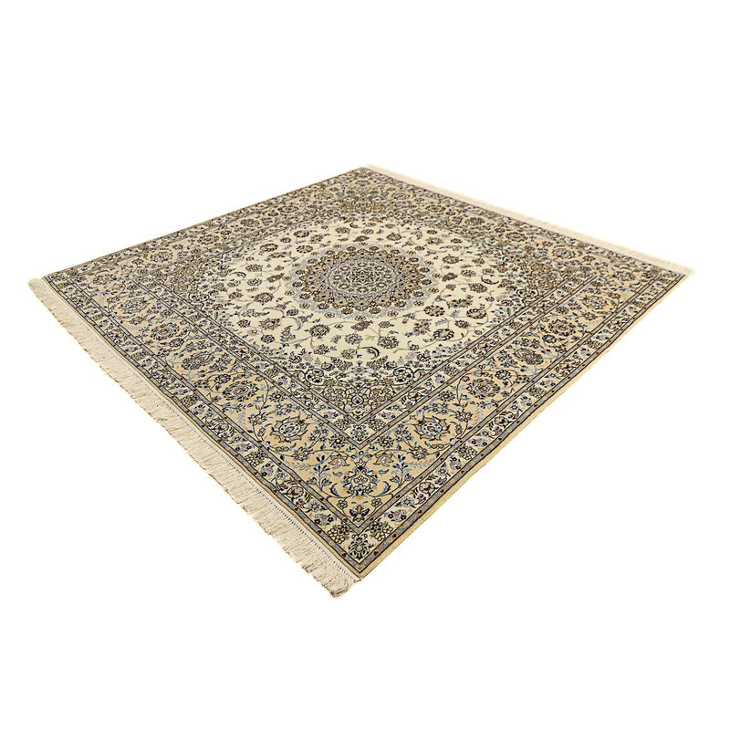 Tapis persan - Nain - Premium carré  - 205 x 205 cm - beige