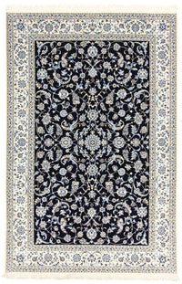 Tapis persan - Nain - Premium - 300 x 200 cm - bleu foncé