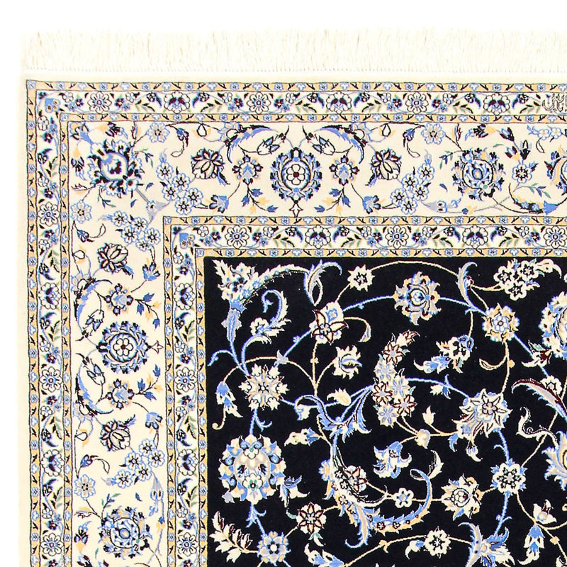 Tapis persan - Nain - Premium - 300 x 200 cm - bleu foncé