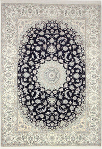 Tapis persan - Nain - Royal - 345 x 246 cm - bleu foncé