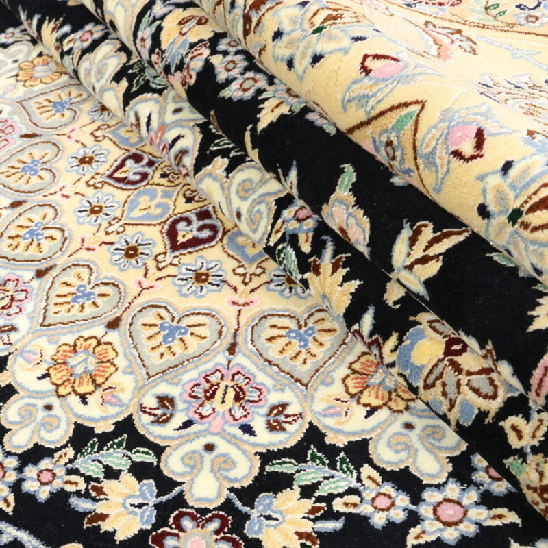 Tapis persan - Nain - Royal - 350 x 254 cm - bleu foncé