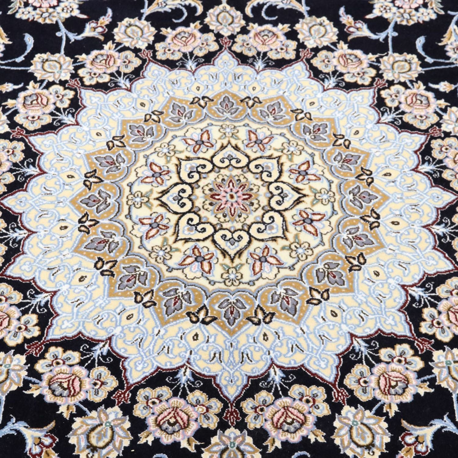 Tapis persan - Nain - Royal - 356 x 248 cm - bleu foncé