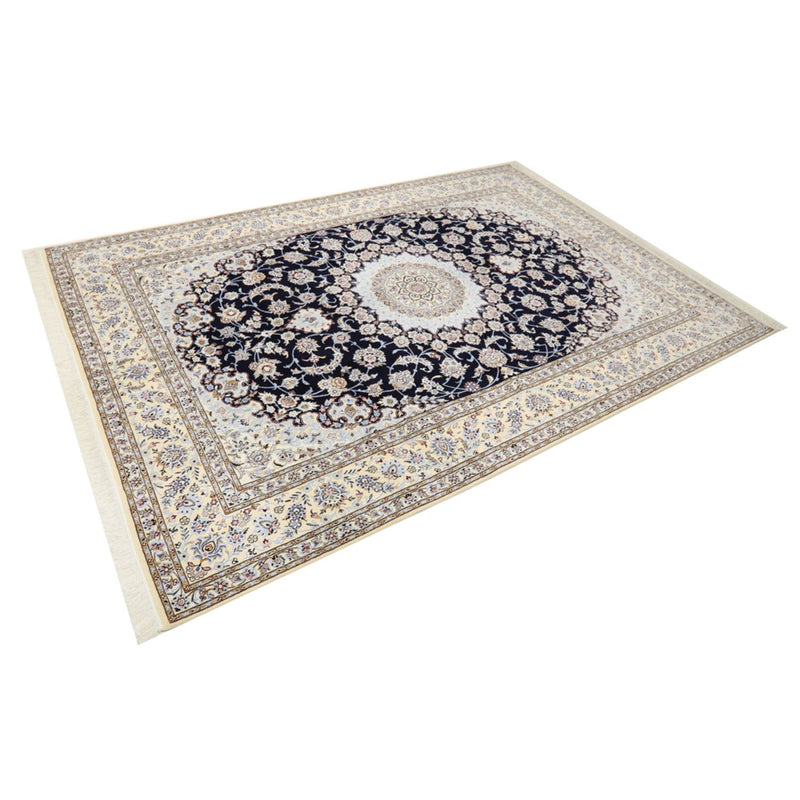 Tapis persan - Nain - Royal - 356 x 248 cm - bleu foncé