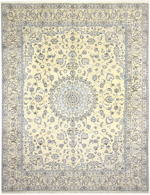 Tapis persan - Nain - Royal - 393 x 303 cm - crème