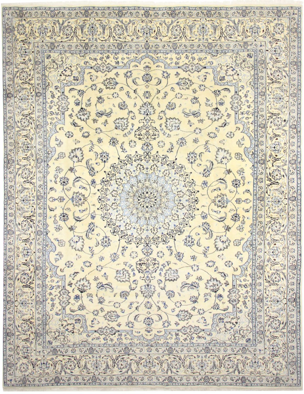 Tapis persan - Nain - Royal - 393 x 303 cm - crème