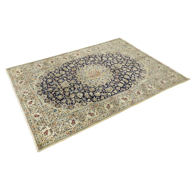 Tapis persan - Nain - Royal - 296 x 203 cm - bleu foncé
