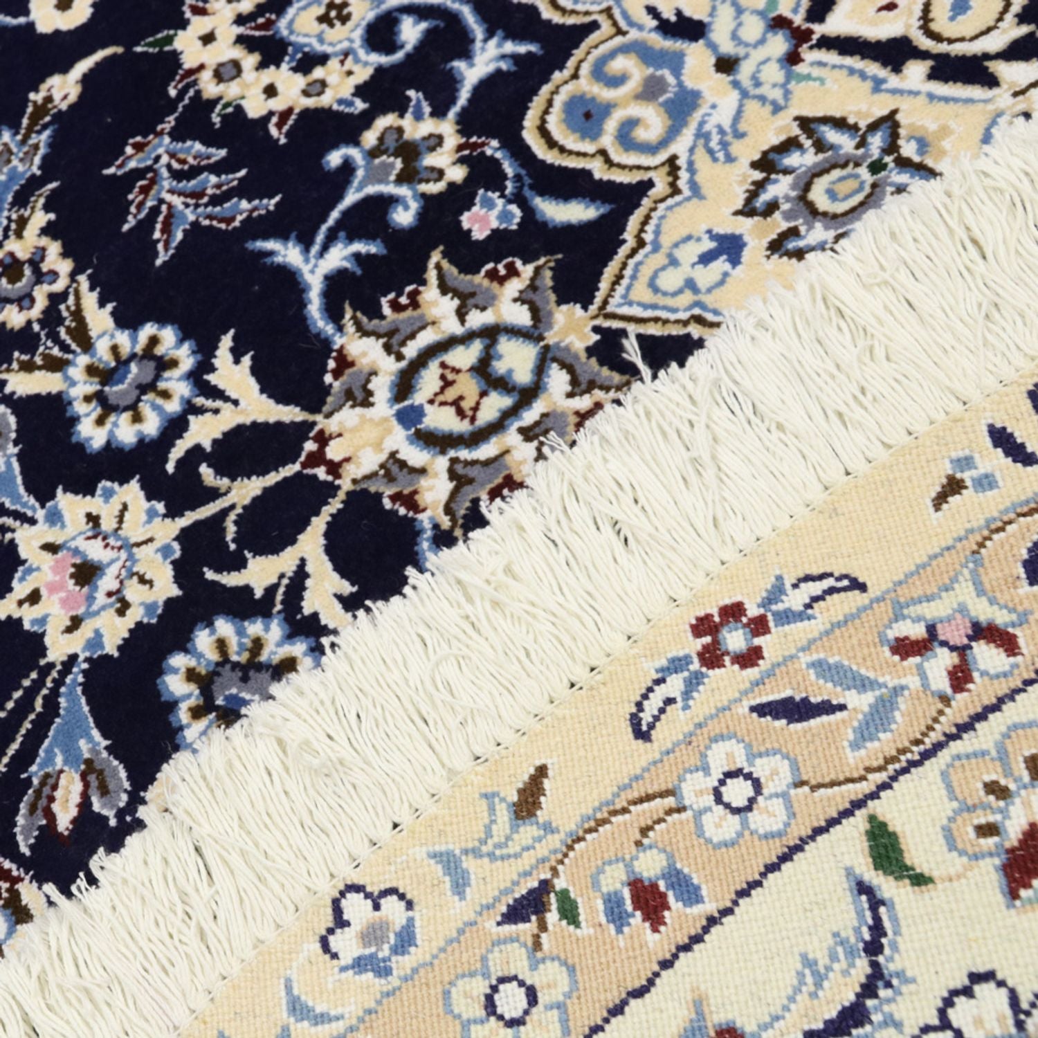 Tapis persan - Nain - Royal ronde  - 260 x 260 cm - bleu foncé