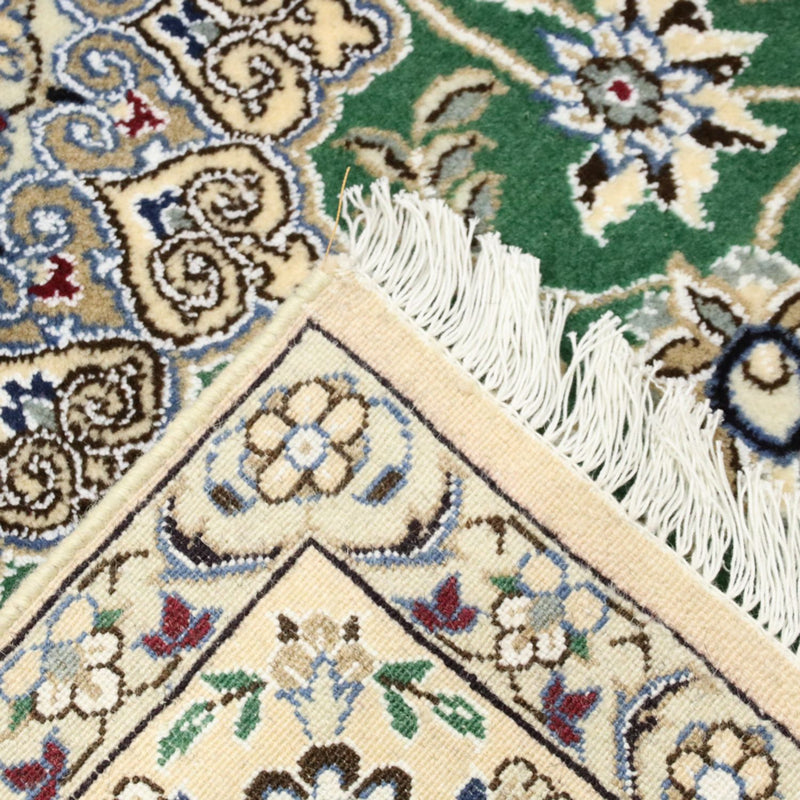 Tapis persan - Nain - Royal - 198 x 130 cm - vert