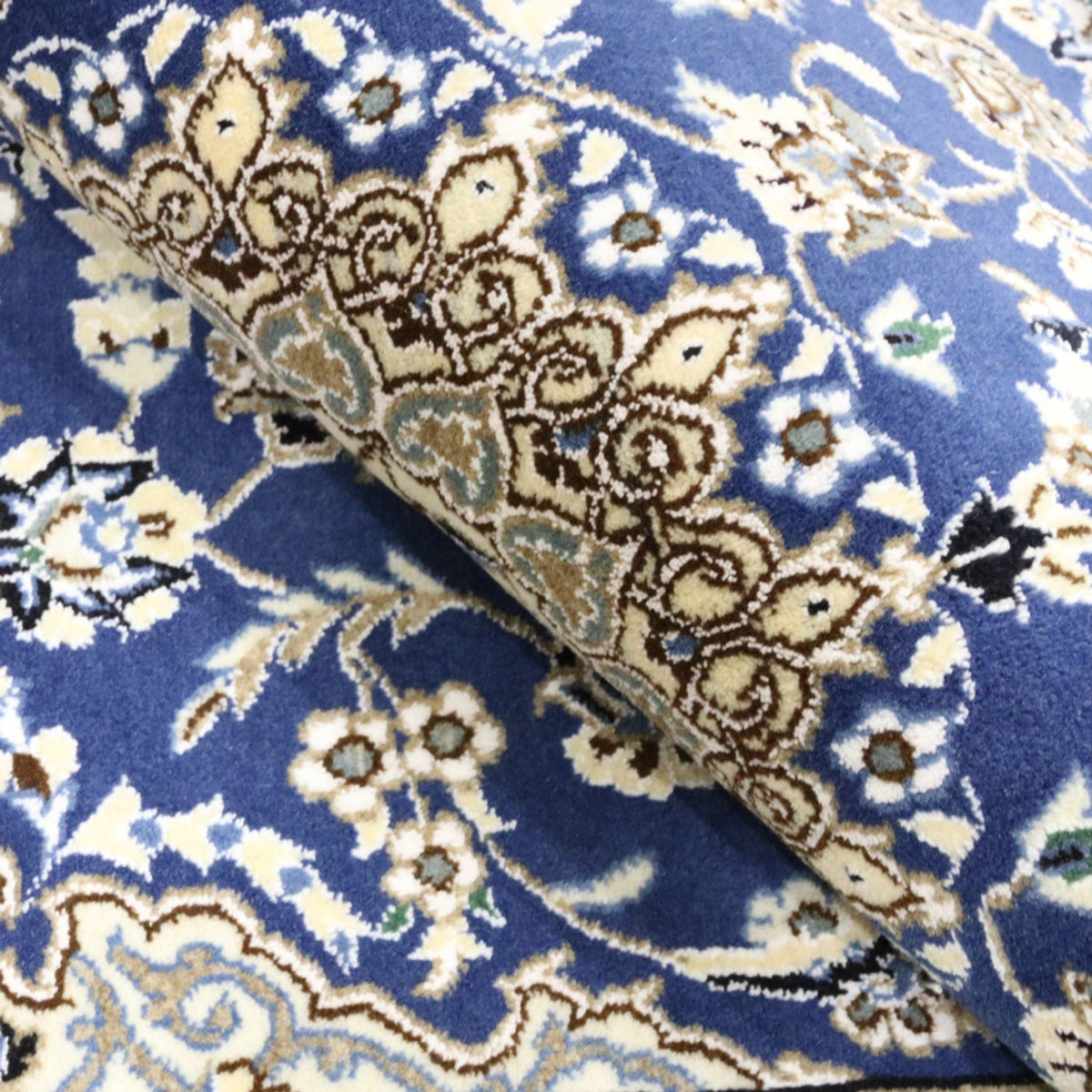 Tapis persan - Nain - Royal - 179 x 117 cm - bleu